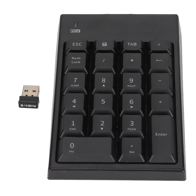 Number Pad 2.4GHz Wireless 22 Keys Delay Free Portable Black