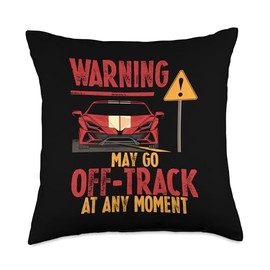 Slot Car Go Off-Track Remote Controlled Car Controller Throw Pillow
