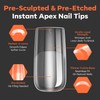 modelones Pro Luxe Instant Apex Nail Tips 15 Sizes, Medium