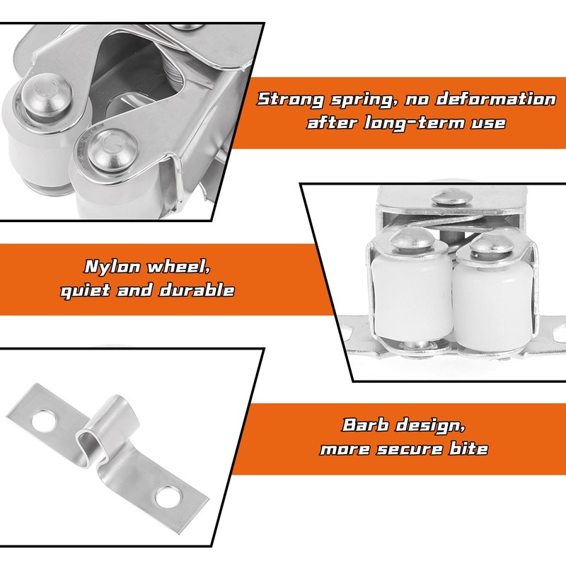 Giantree 6 PCS Cabinet Latch Double Roller Catch Hardware for