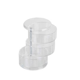 axentia Makeup Organiser, Plastic, Transparent, Diameter Approx. 11.7 cm