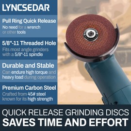 LYNCSEDAR 5/8-11 Angle Grinder Nut, Silver Quick-Release Flange Nut Pressure Plate Parts, Accessories for Replacing Lock Nuts, Tool-Less Replacement and Securing of Cutting Discs Grinder Attachments