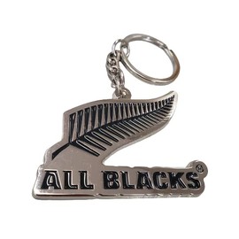 All Blacks Metal Key Ring, Black, Silver