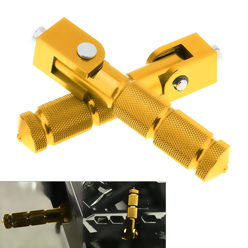 Windance 8mm M8 Passenger Foot Supports Pedals, 90 Degree Foldable
