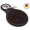 Samunshi® Leather Keyring with Engraving with Various Motifs Gifts Made