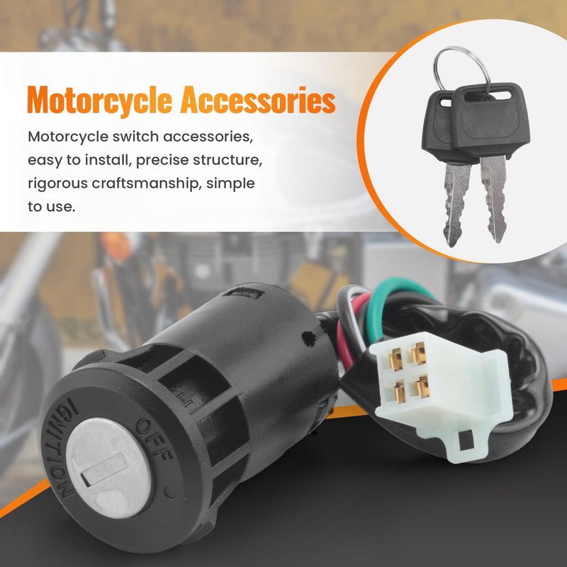 Byttlerom 4 Wire Ignition Switch Key for 50Cc 110Cc 125Cc