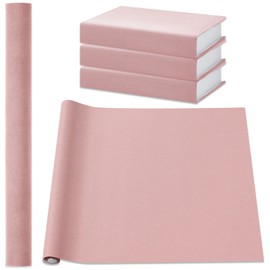 PerKoop Book Cloth for Book Binding 40 x 16 Inch Fabric Surface Paper Backed Bookcover Archival European Durable Strong Bookbinding Supplies Cover Books Album Scrapbooking (Pink)