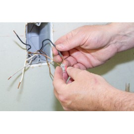 Gardner Bender 10-PC2 PushGard 2-Port Push-In Electrical Wire Connectors, 22-12 AWG Solid, 100 pk, Red