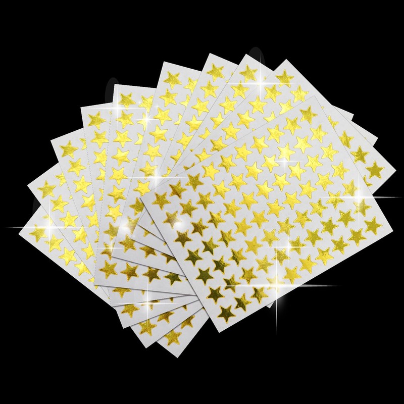 Reward Stickers Star Gold 1 Sheet 70 Sheets x 10