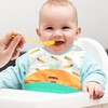 GAJIGAJI Waterproof Baby Bib with Silicone Food Catcher Pocket, Adjustable