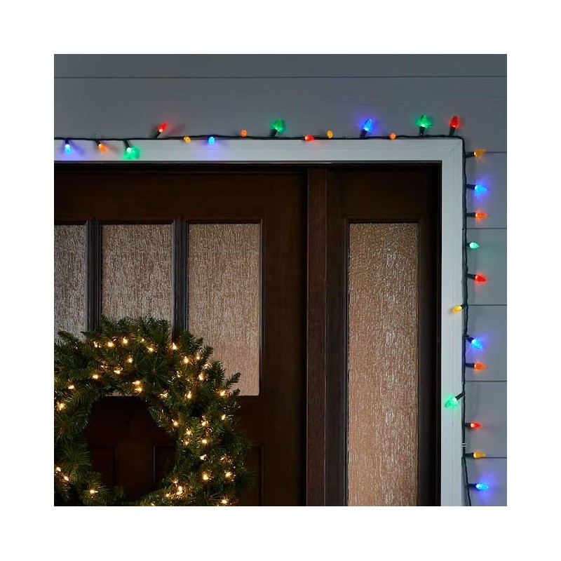 150 LED C-5 Lights Stay Bright Traditional Multicolor Lights Green