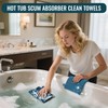 Hot-Tub-Scum-Absorber-Professional-Towels Reusable-Spa-Hot-Tub-Scum-Absorber-for-Spa-Cleaner Scum-Hot-Tub-Accessories for Adults Microfiber Bathroom Hot Tub Cleaning