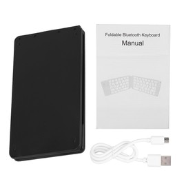 Pocket Portable Universal Foldable Wireless Bluetooth Keyboard for Tablet Phone Black