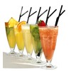 ALINK 200-Pack Black Plastic Flexible Straws, 0.23" x 7.75" disposable