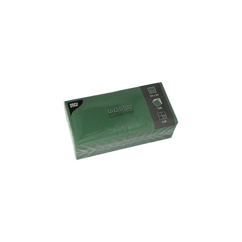 PAPSTAR, 150 Napkins "Daily Collection" 1/4 Fold 24 cm x