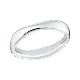 s.Oliver 2032537 Women's Ring Stainless Steel Silver Comes in Jewellery Gift Box, Metal, No Gemstone