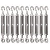 FVIEXE 10Pack M6 Turnbuckle Hook and Eye, Stainless Steel Cables