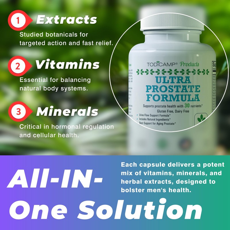 TODICAMP Prostate Support Supplement Formula with Saw Palmetto Extract and