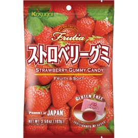 KASUGAI GUMMIES Strawberry Gummy Candies, 3.77 Ounce