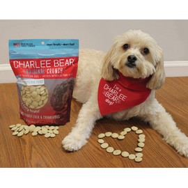 Charlee Bear Original Crunch Natural Dog Treats, Made in the USA, Low Calorie Treats for Training or Treating