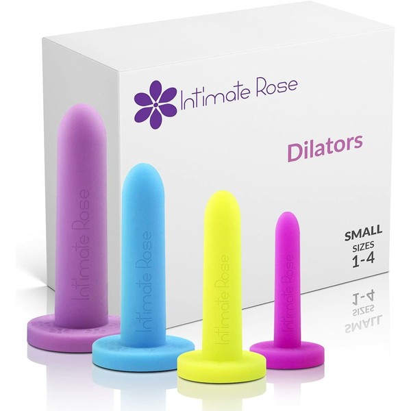 Silicone Dilators for Women & Men, Small 4-Pack Sizes 1-4 Dilator Intimate Rose