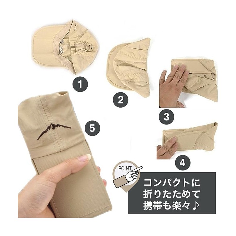 Laquest Foldable Hat, Cap, Outdoor, Waterproof, gray (light gray)