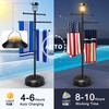Solar Light Pool Towel Rack with Wheels – 63" Tall
