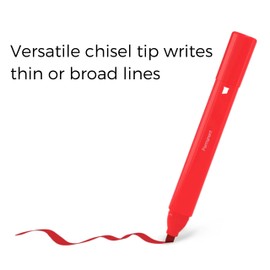 1InTheOffice Permanent Markers, Tank Permanent Marker, Chisel Tip Markers, Assorted Color, 12 Pack