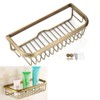 Yosoo Wall Mount Bathroom Shelf, 30cm Copper Shower Basket with