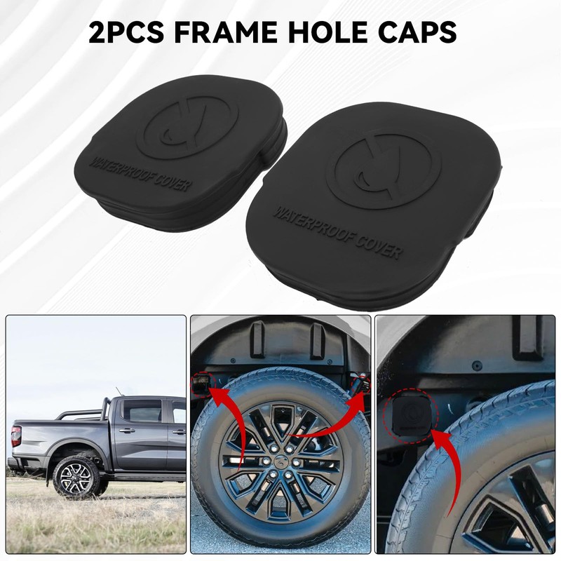 JERBOR 2pcs Silicone Car Frame Tube Hole Plugs Fit for