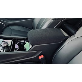 Auto Console Covers- Premium Center Console Cover Fits The Jeep Grand Cherokee 2022-2025 Middle Armrest Cover Anti-Pill Fleece Fabric- Black