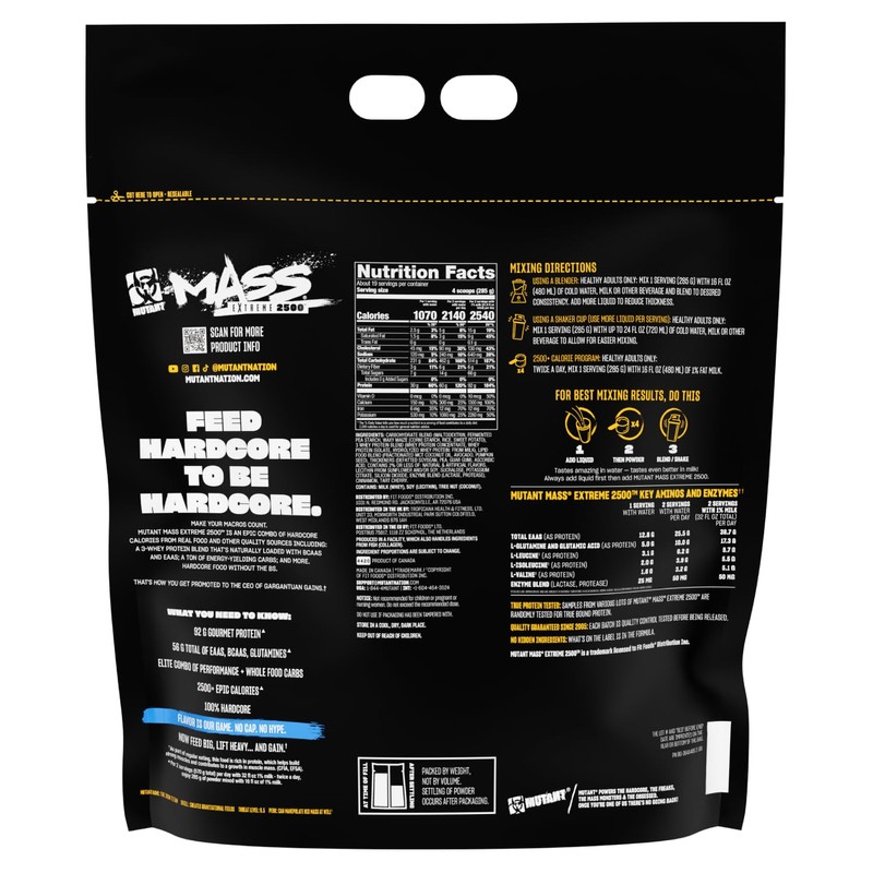 Mutant Mass Extreme Gainer – Whey Protein Powder – Build