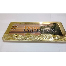 D&D EAGLE GOLD METAL LICENSE PLATE FRAME  LPF-387G