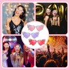 Jeere 3 Set Heart Shaped Sunglasses Cat Eye DIY Singer