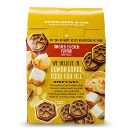 Wet Noses Organic Crunchy Dog Treats – for All Pet Sizes, Breeds – All-Natural Puppy Treat, Senior Dog Snack – 100% Human-Grade – Delicious Chews for Dogs - Meaty Smoked Chicken, 14 Oz (2 Pack)