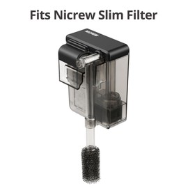 NICREW Slim Aquarium Filter Cartridges (Pack of 6) with Suction Sponges (Pack of 2)