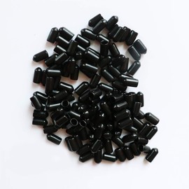 YEJI 100 Pcs 1/4" Black Screw Thread Protectors