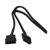 Phobya 4Pin Molex Stromverlängerung 60cm - Schwarz Kabel Lüfterkabel und