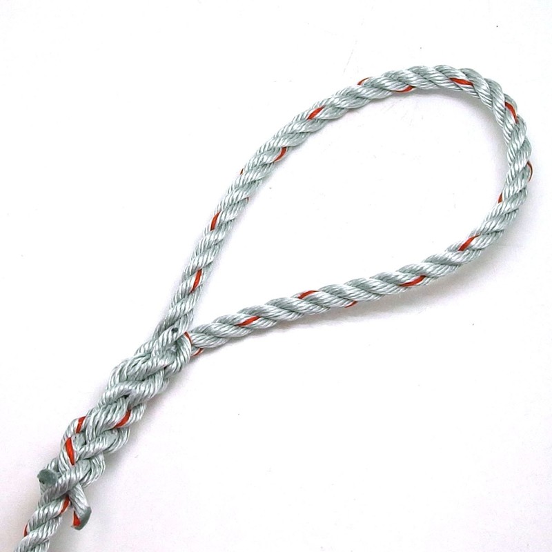 ユタカメイク 台付ロープ 12mm×2m ダイヤロープ 3ッ打 DR-122 両端サツマ加工 輪加工 擦れに強い 結束