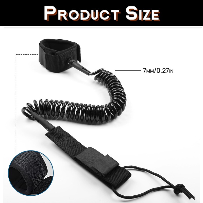 MAEXUS® SUP Waist Leash, 7 mm SUP Leash Surfboard Foot