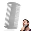 1PCS Beard Comb Stainless Steel Comb Durable Double Sided Design