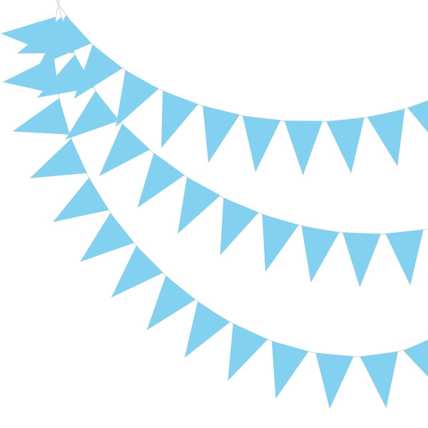 PATIKIL 49ft Pennant Banner Flags, Felt Fabric Pennant Flags String