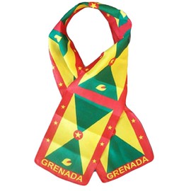 Trade Winds Grenada Country Lightweight Flag Printed Knitted Style Scarf 8"x60"