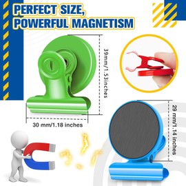 Xinghonyac 25 Pcs Magnetic Clips, Magnetic Hooks Clips, Strong Refrigerator Magnets Clips, Fridge Magnets Clips, Whiteboard Magnetic Clips for Home, Office, School (Colorful)