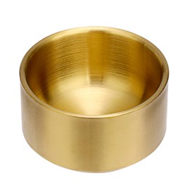 BTSKY 1 Pack Golden Paper Clip Holder, Stackable Paperclip Box Metal Storage Bowl for Office Supply Accessories, Round Small Storage Holder Cute Jewelry Organizer for Office Bathroom Vanity