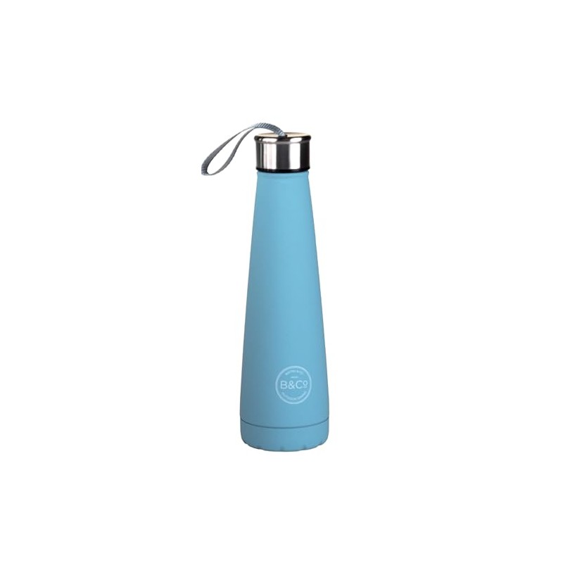 B&Co 450ml Conical Thermal Bottle Flask - Duck Egg Blue