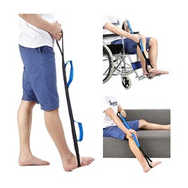 Leg Lifter Strap Rigid Foot Lifter & Hand Grip - Elderly, Handicap, Disability, Pediatrics 37â Mobility Aids for Wheelchair, Bed, Car, Couch, Hip & Knee Replacement