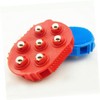 KOMBIUDA Palm Shaped Handheld Massager with Metal Roller Balls Rotating