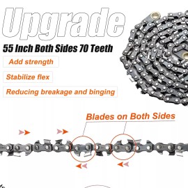 Oulisen Rope Saw 55 inch High Limb Rope Saw with 70 Sharp Teeth, Rope Saw Tre...