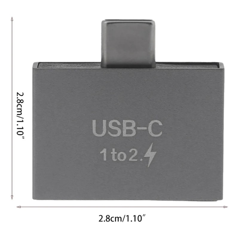 Adaptador Divisor Usb C Macho A Doble Usb C Hembra,
